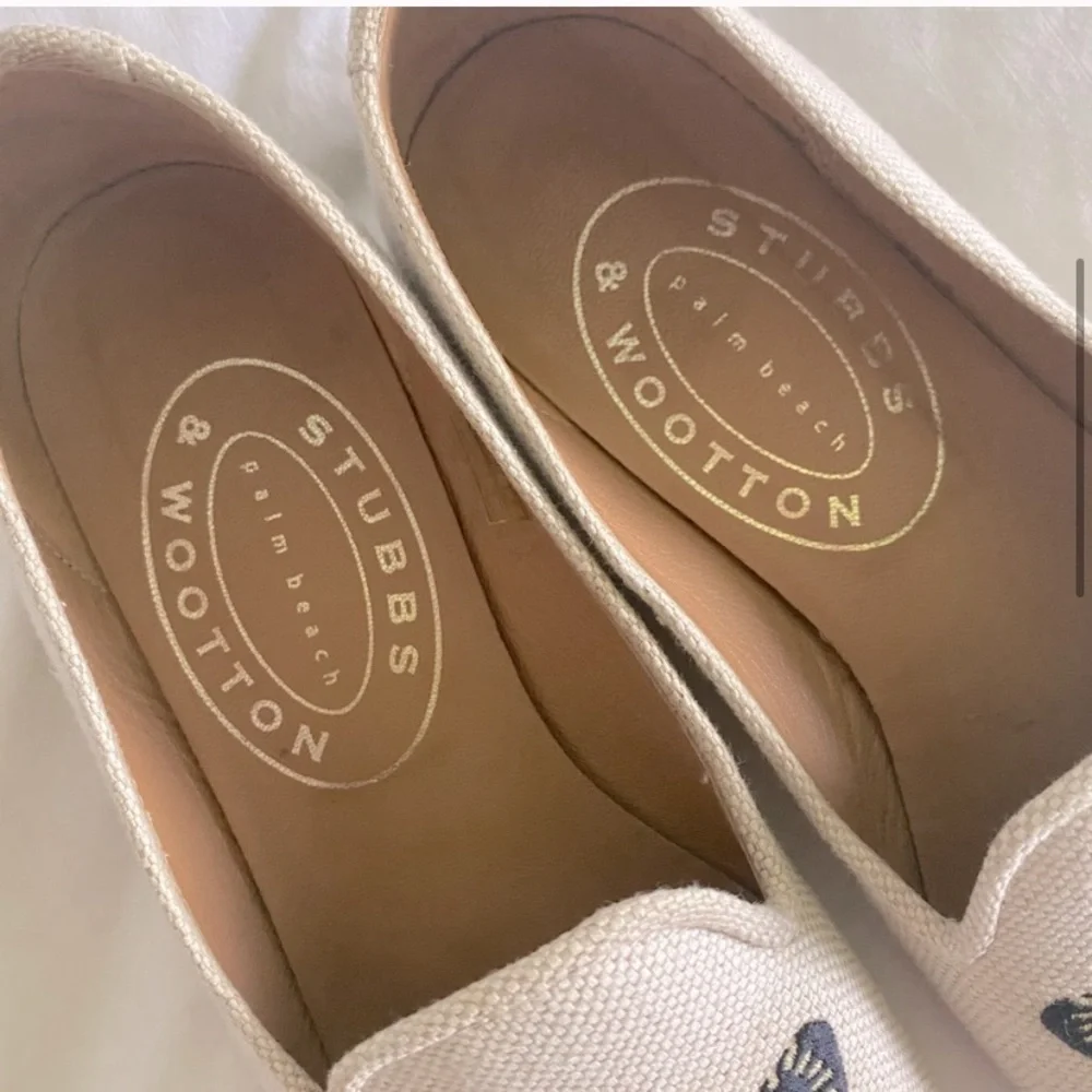 Stubbs and Wootton Butterfly Embroidered Loafers - Picture 5 of 9